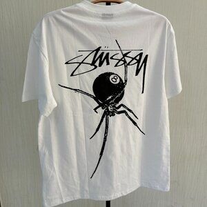 White Stussy Men's Size L Casual Summer T-shirt